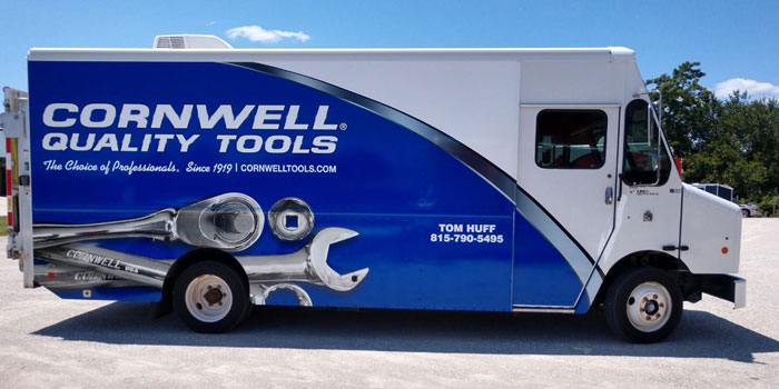 Full step van wrap for Cornwell Tools