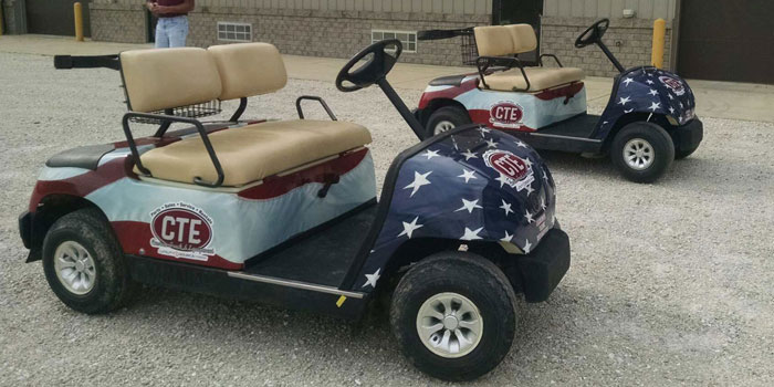 Golf cart wraps for Custom Truck One Source