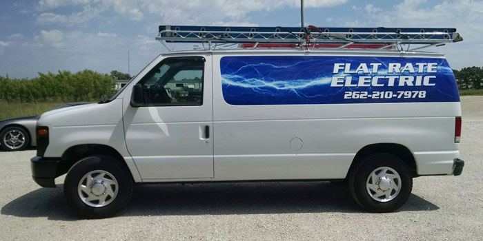 Partial van wrap for Flat Rate Electric