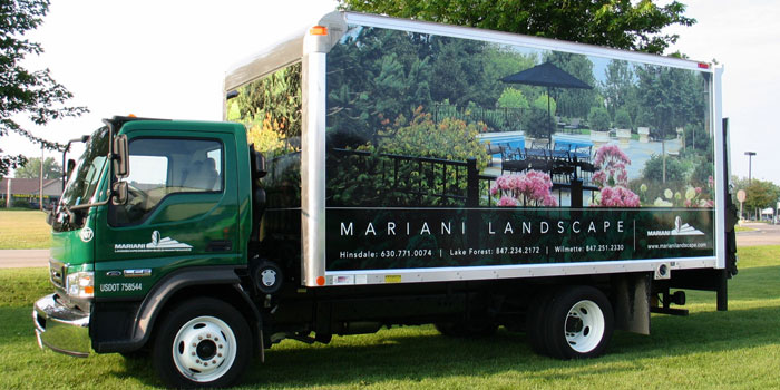 Full box truck wrap for Mariani Landscape