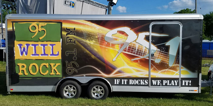 Full trailer wrap for 95 WIIL Rock
